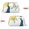 thumbnail image 3 of Large Clutch Leather Makeup Bag, Dancing Lady Travel Toiletries Bag, Ladies Cosmetic Storage Bag, 3 of 8
