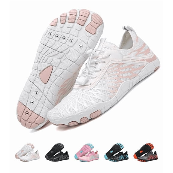Barefoot Shoes, Wide Toe Box Non-Slip Comfort Flexible Athletic Footwear, Multi-Purpose Water Hiking Shoes for Men & Women, Outdoor Beach Swimming Surfing Gym Walking Trail Running Sneakers(white)