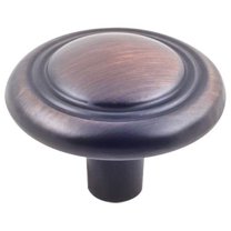 Kasaware Cabinet Knob Round Style - Brushed Oil Rubbed Bronze - 10 Pack, 1-1/4 In.