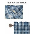 thumbnail image 6 of Blue Plaid Living Room Curtains 2 Panel, Modern Simple Watercolor Buffalo Lattice Cafe Window Treatment, Extra Long Farmhouse Bedroom Bathroom Kitchen Curtains Drapes 104"x72", 6 of 6