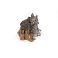 thumbnail image 4 of Gray Wolf Cubs Hiding Under Log  Statue, 4 of 5