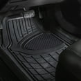 thumbnail image 3 of FH Group Rubber Non-Slip Black Car Floor Mats, Universal Fit 4pc Full Set with Air Freshener, 3 of 9