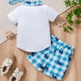 thumbnail image 5 of KPOPLK Toddler Baby Boy Clothes 3 6 9 12 18 Months 2 3T 4T Summer Spring Polo Shirt Shorts Sleeves Set Button Outfits 2 PCS(2-3 Years,Blue), 5 of 7