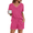 Hot Pink, variant on Womens Pajamas Sets Soft 100% Cotton Pjs Short Sleeve Lounge Sets Casual Two Piece Pjs With Pockets