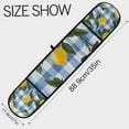 thumbnail image 3 of Yayeee Double Oven Mitt Kitchen Heat Resistant Baking 35" x7" Quilted Glove, Light Blue Plaid, 3 of 6