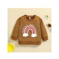 thumbnail image 2 of Opperiaya Casual Rainbow  Letter Print Long Sleeve Round Neck Sweatshirt, 2 of 8