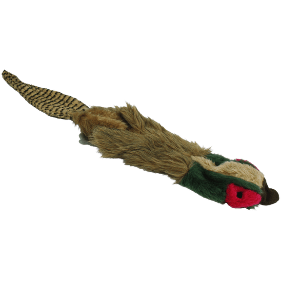 Multipet Empty Nester Unstuffed Pheasant Dog Toy with Squeaker, 20 inches