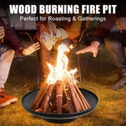 Linsen-outdoors Wood Burning Fire Pit for Picnic Bonfire Patio Outside Backyard Party BBQ