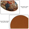 thumbnail image 5 of Labour Day Round Car Coasters (6PCS) Microfiber Leather, 11x11 cm/4.3x4.3 in, Drink Cup Holder Mats for Car, Absorbent Car Accessories, Set of 6 Car Coasters, 5 of 6
