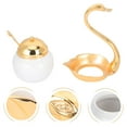 thumbnail image 1 of OUNONA 1 Set Aluminum Sugar Bowl Golden Storage Swan Shape for Home Use and Party, 1 of 8