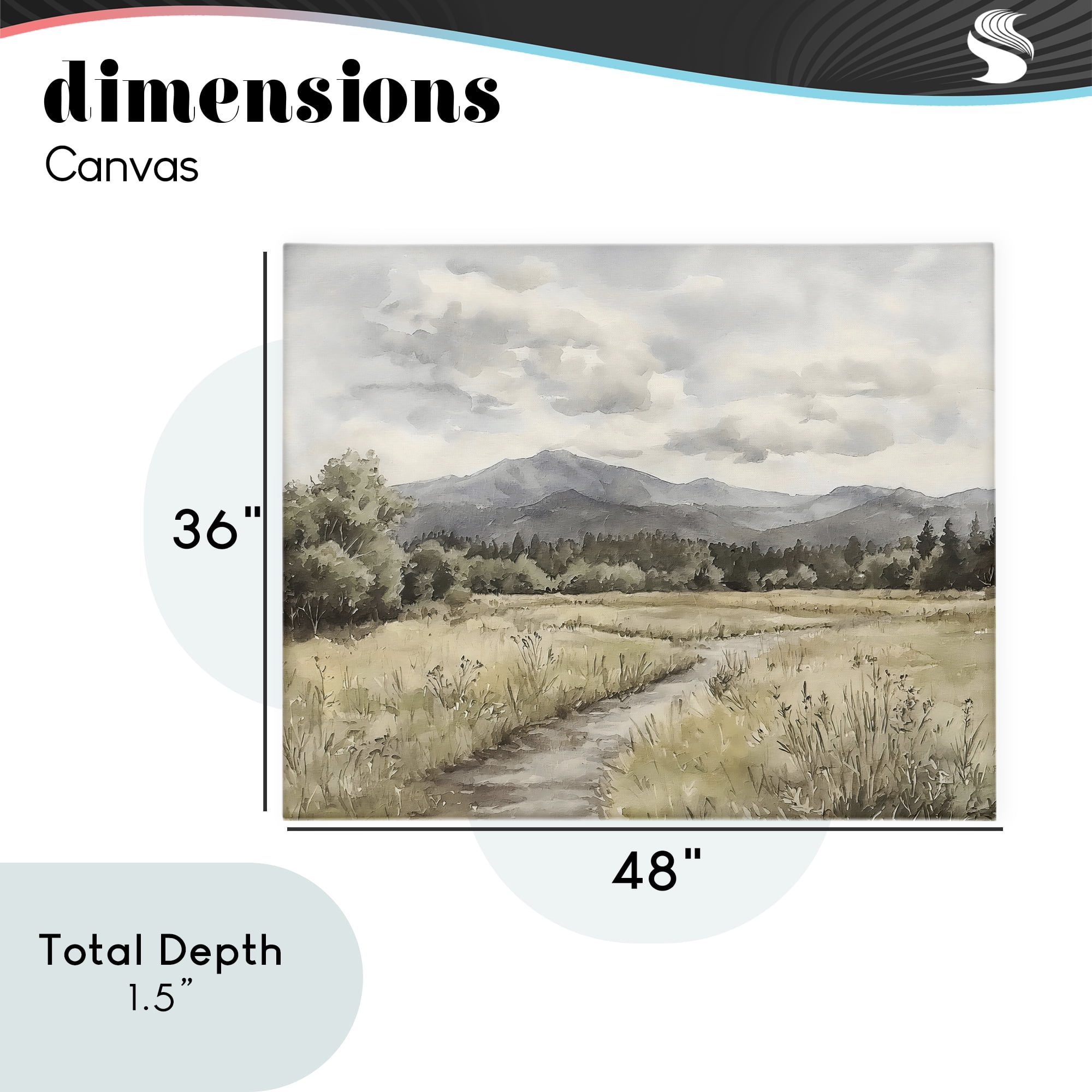 Stupell Industries Muted Pathway to Mountains Canvas Wall Art, design by Riley B