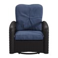thumbnail image 4 of Maybelle Ensemble de 3 Pcs de Chaises de Patio Pivotantes en Rotin avec Petite Table, 4 of 9