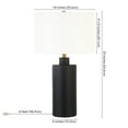 thumbnail image 4 of Evelyn&Zoe 25" Contemporary Ceramic Table Lamp with White Drum Linen Shade, 4 of 7