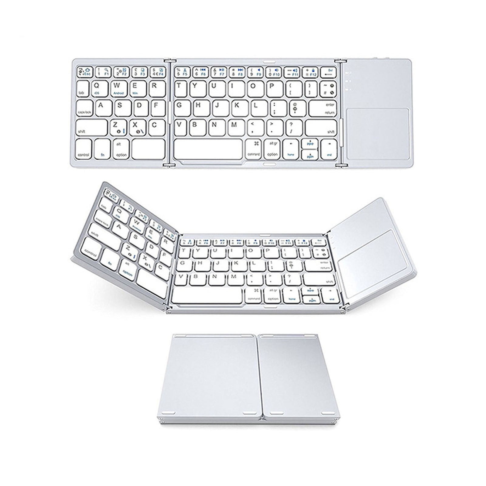 1Pcs Foldable Bluetooth Keyboard - Wireless Portable Keyboard with Touchpad, Tri-Fold Designed, Perfect for Travel Business Remote Work