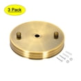 thumbnail image 1 of Kit de dosel de luz Uxcell de 120mm 4.7 pulgadas Placa de colgar de techo Bronce dorado 3 Pack, 1 of 5