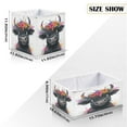 thumbnail image 2 of Foldable Fabric Storage Bin Home Cubes Clothing Organizer Bins Large Collapsible Box Basket for Home Organizer Cute Black Cow, 2 of 7