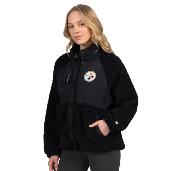 Women's Starter Black Pittsburgh Steelers On the Ball Sherpa Jacket
