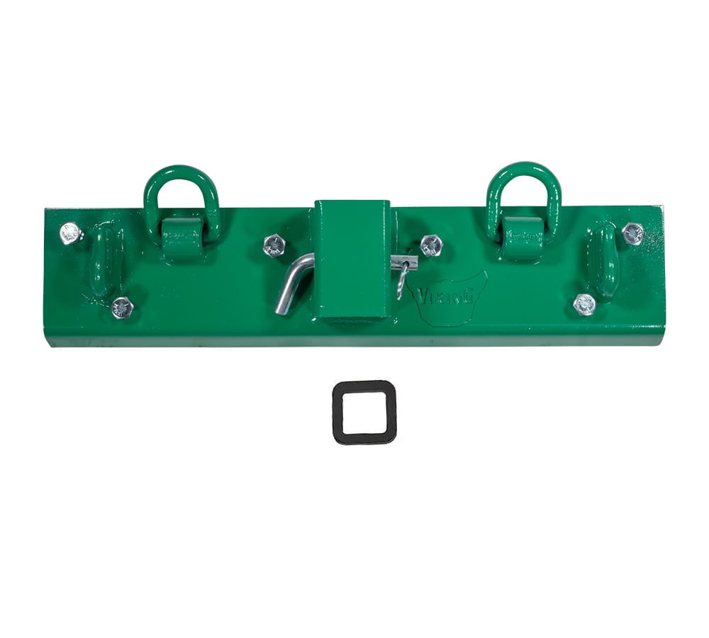 2 - Pack 5"x 22" Tractor Bucket Grab Hooks Bolt 2" Hitch Receiver for Kubota, Bobcat - Universal Compact Tractor Bolt-on Plate w/D-Ring & Grab Hooks - Tractor Attachment