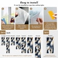 thumbnail image 6 of Navy Blue Marble Window Privacy Film, Gold Modern Art Static Cling UV Sun Blocking Heat Control Window Tint Day and Night, Non-Adhesive Reusable One Way Windows Privacy Cover 17.7''x78.7'', 6 of 7