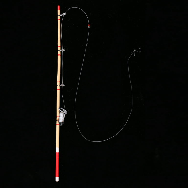 1/12 Dollhouse Miniature Fishing Rod Fishing Pole Decor