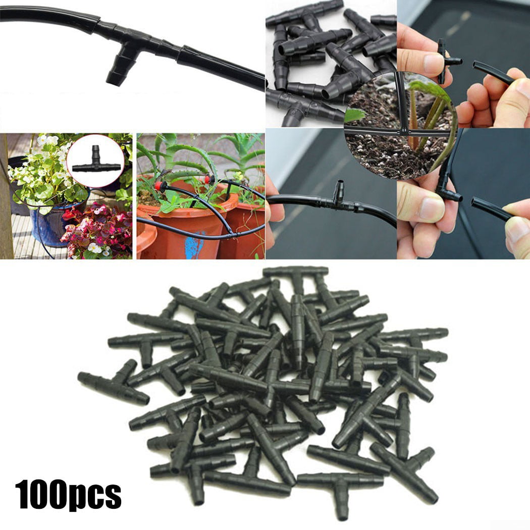 Garden Micro Drip Irrigation System Auto Timer Plant Self Watering 4/7mm Hose 