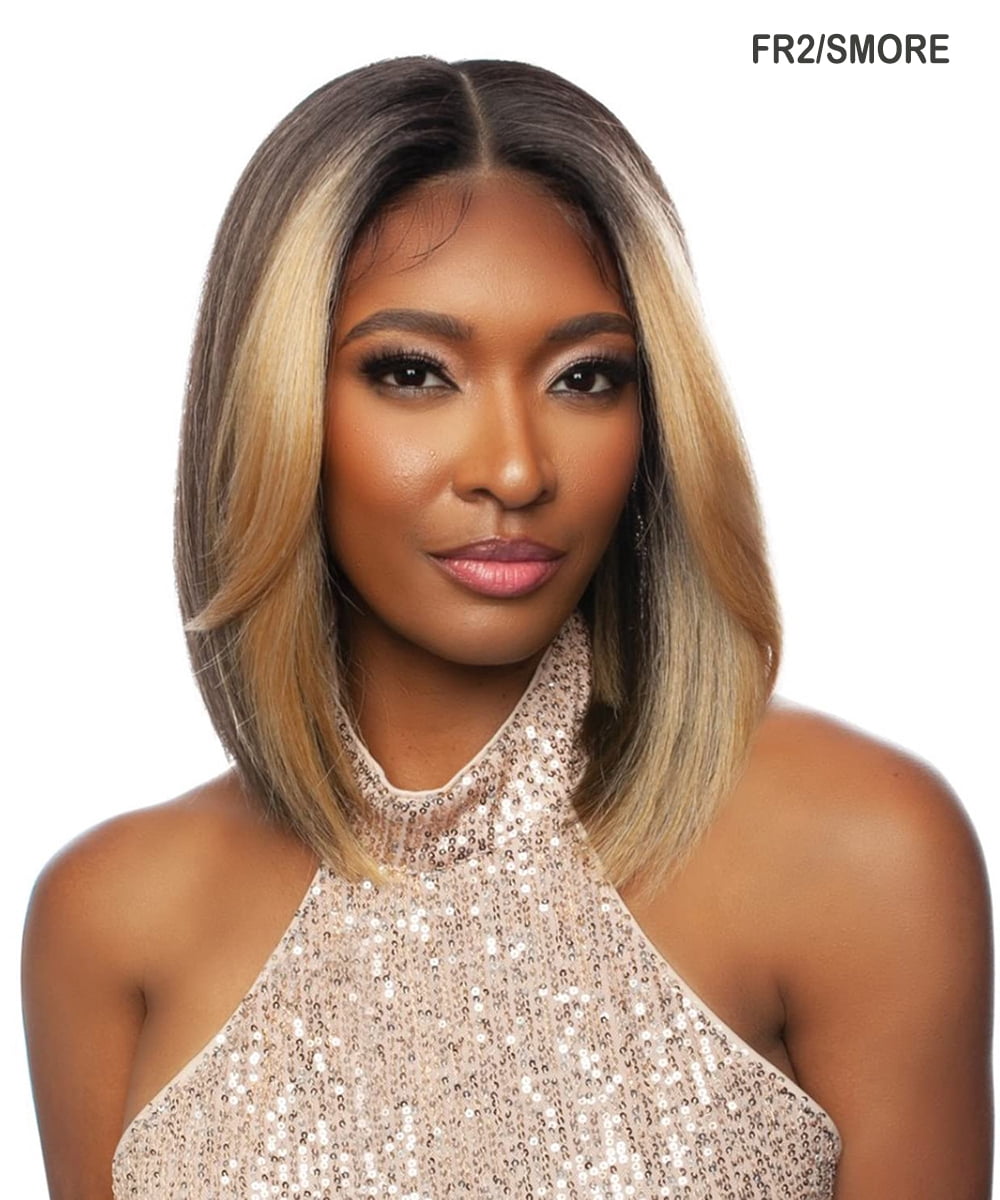 Mane Concept Brown Sugar Human Hair Blend 4" Deep Part HD Clear Lace Wig - BSHC201 MANON (1B)