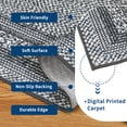 thumbnail image 6 of FairOnly Non Slip 4'x6'Geometric Area Rug for Living Room Bedroom Machine Washable Low Pile Non Slip Rug for Kitchen Dining,Black Grey, 6 of 8