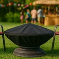 thumbnail image 6 of Sunnydaze 40" Diameter x 18" H Black Solid Fire Pit Cover, Drawstring, 6 of 11