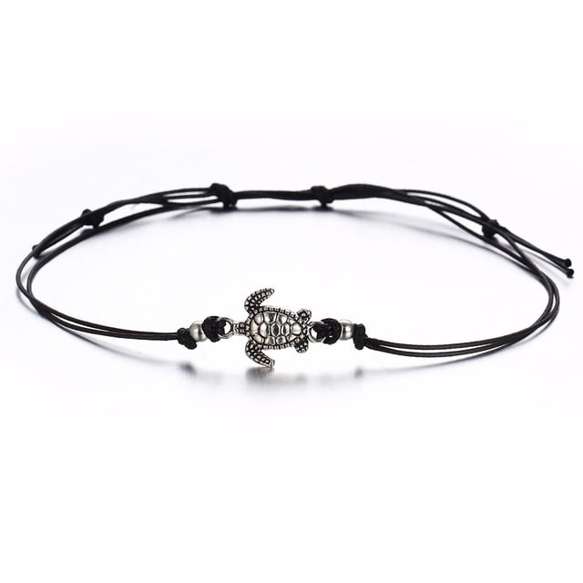 Tobilleras para mujer, tobilleras para mujer, tobilleras con cadena para el pie, pulsera vintage, joyería, tobillera de tortuga