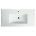 thumbnail image 2 of Miniyam 36" Ceramic Sink with Overflow, Drop in Bathroom Vessel Sink, White, 2 of 6