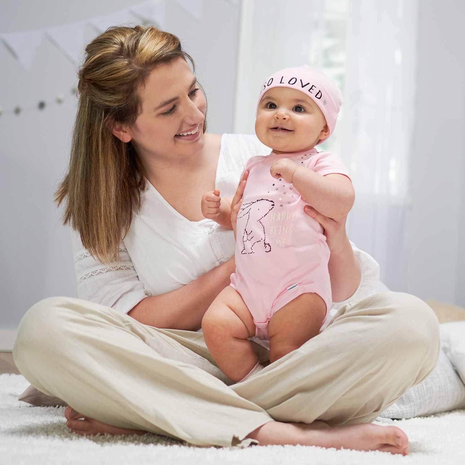 Gerber Baby Girl Short Sleeve Onesies Bodysuits, 5-Pack (Newborn - 12 Months)