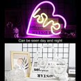 thumbnail image 3 of Love In Heart Neon Signs Night Lights Led Neon Light Sign Love In Heart Light Bedroom Wall Light Lamp Neon Lights For Bedroom Indoor Wall Decor For Ho, 3 of 5