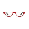 thumbnail image 3 of Women Half Moon Reading Glasses 4.00 Men Half Round Spring Hinges Vintage Red Readers +4.00 Strength, 3 of 4