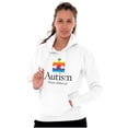 thumbnail image 4 of Autism Puzzle Piece Think Different Unisex Plus Fleece Graphic Hoodie Brisco Brands 2X, 4 of 5