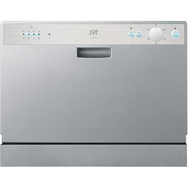 Sunpentown Delay Start Countertop Dishwasher 2200 Series Silver