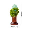 thumbnail image 3 of Adorno Decorativo con Base de Madera y Piedras Naturales – Paisaje de Bosque con Flores Secas para Decoración de Escritorio, Estante Del Hogar, Regalo Navideño, 3 of 6