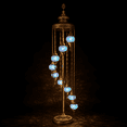thumbnail image 3 of Angora 75 in 9-Light Turkish Moroccan Antique Multi-Head Lamps Floor Lamps with Stained Glass Mozaic Globe, 3 of 7