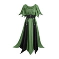 thumbnail image 1 of Amzcrzy Robes pour Femmes Tendance à Manches Courtes Col Rond Robes Gothiques pour Femmes Tunique à Blocs de Couleur Robe Maxi S, 1 of 6