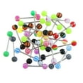 thumbnail image 3 of Runquan 4X 30 Pièces en Acier Inoxydable Langue Barre Mamelon Barbell Piercing, 3 of 8