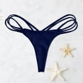 thumbnail image 2 of Sngxgn Women's High Waisted Bikini Swim Bottoms Full Coverage Swimsuit Bottoms Briefs(Navy,M), 2 of 4