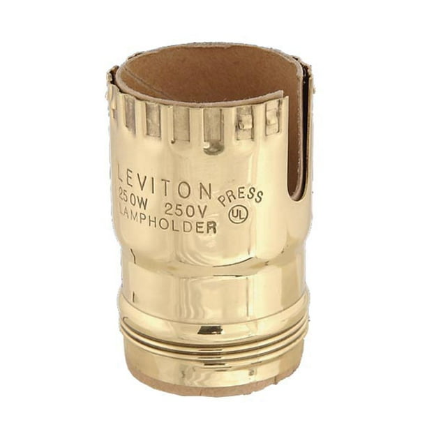 B&P Lamp® One Slot Socket Shell, Brass, Uno Thread