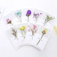 thumbnail image 3 of Tarjetas de regalo para invitaciones de boda, flores secas de Gypsophila, sobres de agradecimiento para cumpleaños, 10 piezas, 3 of 4