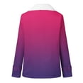 thumbnail image 4 of Winter Warm Jackets for Womens Fashion Plus Size Zip Up Composite Plush Button Lapels Jacket Outwear Coat, 4 of 4