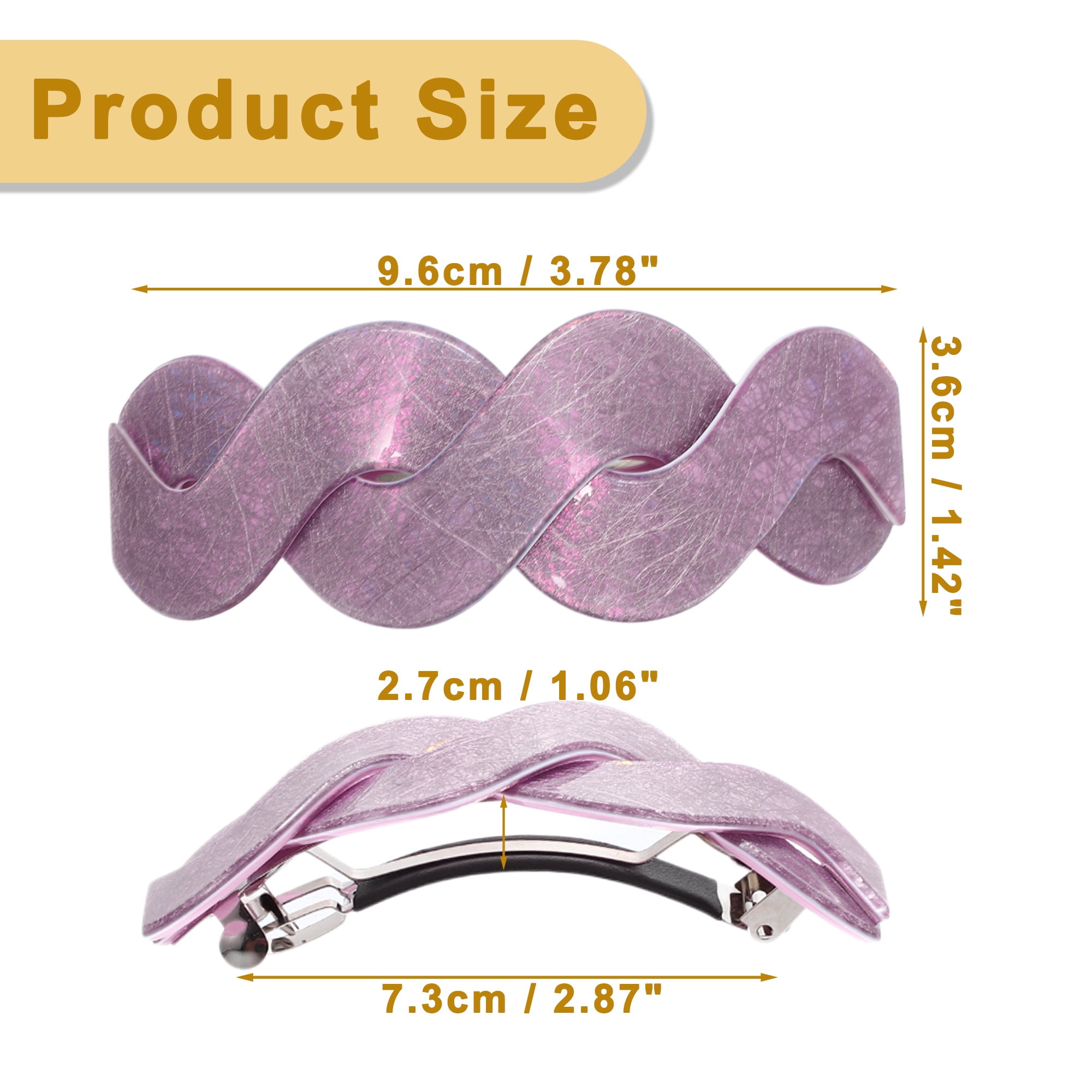 Unique Bargains Large French Hair Barrettes Thick Hair Dark Pink