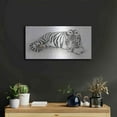 thumbnail image 6 of Luxe Metal Art 'Siberian Tiger' by Jan Henderson, Metal Wall Art, 24"x12", 6 of 7