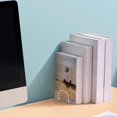 thumbnail image 6 of SLYNSHome Bookends for Shelves Decorative Heavy Duty Bookshelf for Desktop Storage Book Stand for Home Office Supplies (Pink), 6 of 7