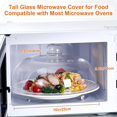 thumbnail image 2 of High Borosilicate Glass Microwave Splatter Cover for Food, Non- Plastic-Free Microwave Lid (10 Inch), 2 of 6