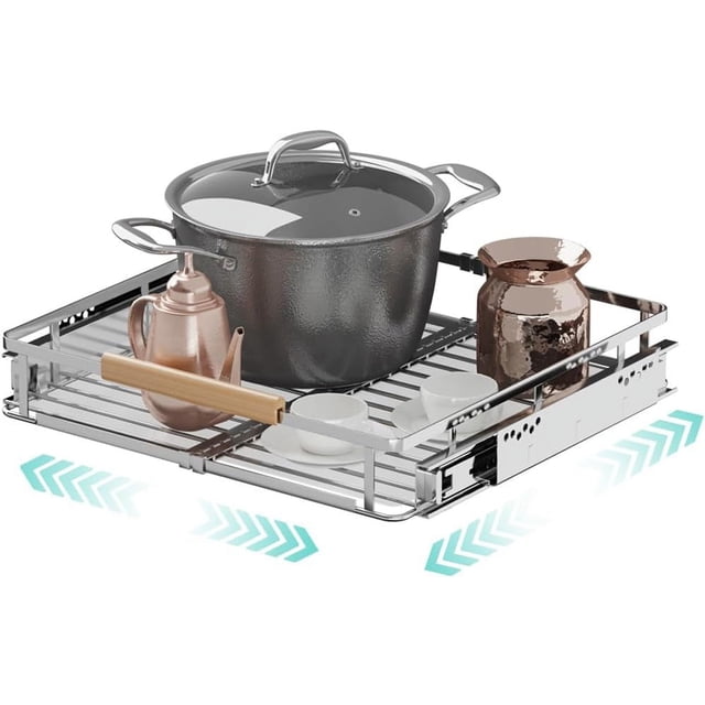 Expandable Pull Out Cabinet Organizer Slide Out Drawers for Kitchen Cabinets .~.&#;W x .&#;&#;D Pull Out Drawers for Kitchen Cabinets