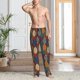 thumbnail image 2 of Fotbe Autumn Leaves Pantalones de Pijama para Hombre, Pantalones de Dormir, Pantalones de Casa con Cintura Ajustable y Bolsillos-Large, 2 of 6
