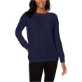thumbnail image 1 of Tommy Hilfiger Womens Cable-Knit Pullover Sweater, Blue, X-Large, 1 of 1